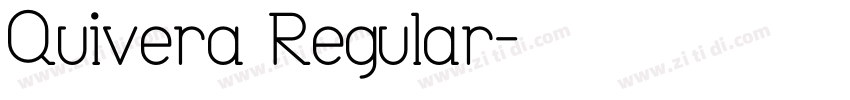 Quivera Regular字体转换